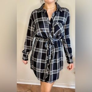 Never Worn Plaid Button Down Dress